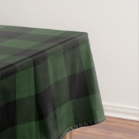 Buffalo Check Celtic Green and Black Squares Plaid