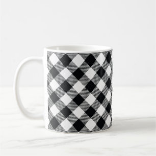 Buffalo Check Diamond Pattern Black Check Coffee Mug