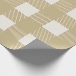 Buffalo Check Gold Simple Stylish Trendy Wrapping Paper