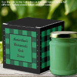 Buffalo Check - Green and Black - Classic Favor Box<br><div class="desc">Classic green and black buffalo check favour box. Text on both sides of the box is customizable. If you use the 'edit design' button/tool,  you can also add your own images/photos. Other colorways available.

See the Collection of all box sizes & buffalo check colours here:
https://www.zazzle.com/collections/boxes_product_promotional_gift_buffalo_check-119842043554925619</div>