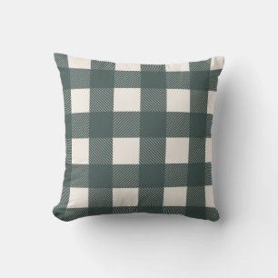 Buffalo Check Green Plaid Christmas Holiday Throw Pillow