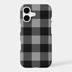 Buffalo Check Gris et Carrés noirs Plaid