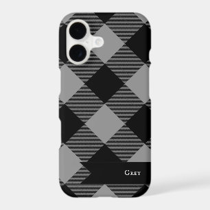 Buffalo Check Gris et Carrés noirs Plaid