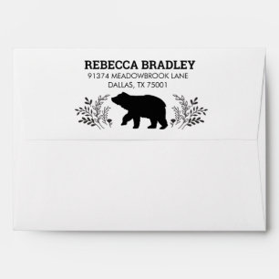 Buffalo Check Lumberjack Bear Envelope