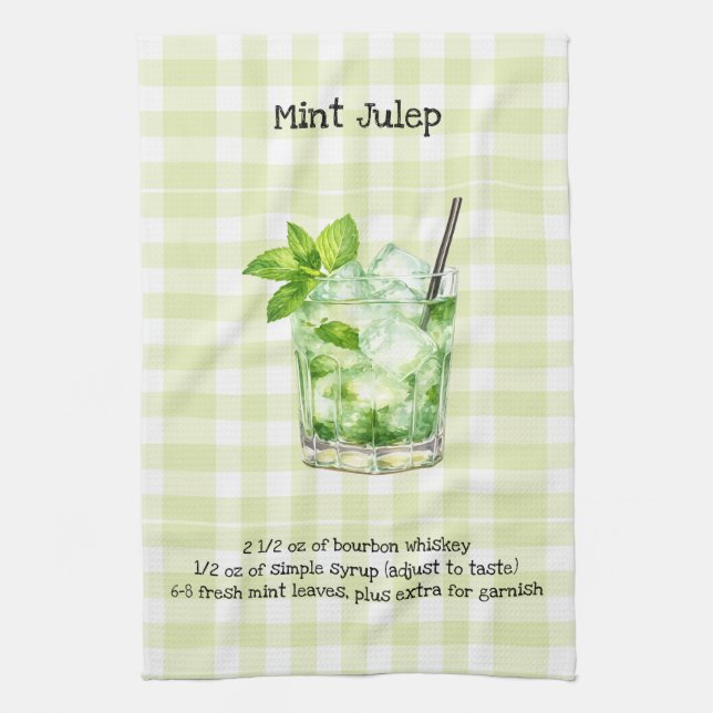 Buffalo Check Mint Julep Bar | Kitchen Towel (Vertical)