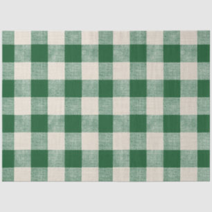 Buffalo Check Nuetral & Green Decoupage Paper