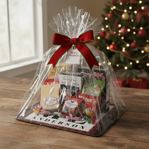 Buffalo check ornament "Home" personalized Cutting Board