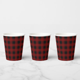 Buffalo Check Paper Cups