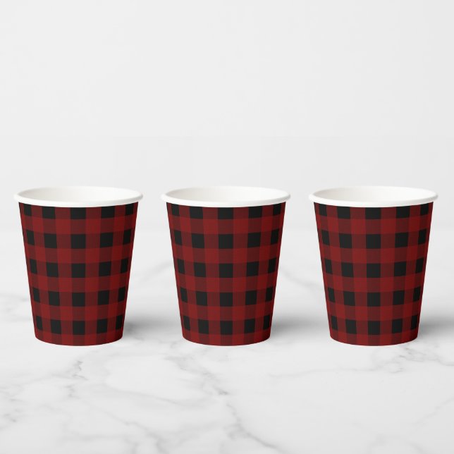 Buffalo Check Paper Cups (Multi)