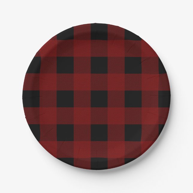 Buffalo Check Paper Plate (Front)