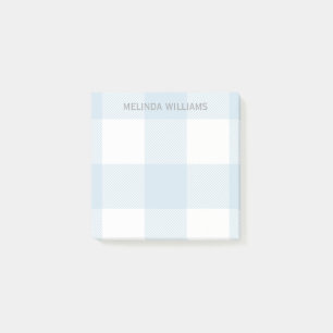 Buffalo Check Pattern Custom Colour Add Name 3x3 Post-it Notes