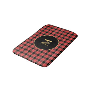 Buffalo Check Pattern Monogram Custom Colours SVG Bath Mat