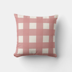 Buffalo Check Pink Plaid Christmas Holiday Throw Pillow
