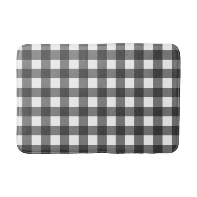 Buffalo check plaid bath matt mat (Front)