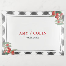 Buffalo Check Plaid Black & White Monogram