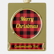 Buffalo check plaid Christmas pattern red black