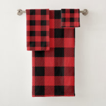 Buffalo check plaid Christmas pattern red black