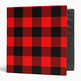 Buffalo Check Red and Black Lumberjack Plaid Decor Binder