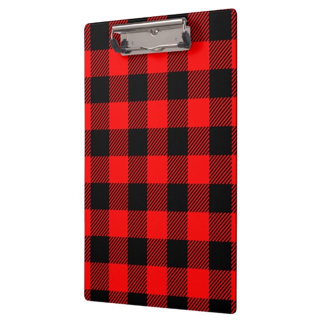 Buffalo Check Red and Black Lumberjack Plaid Decor Clipboard (Left)