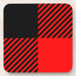 Buffalo Check Red and Black Lumberjack Plaid Decor Coaster