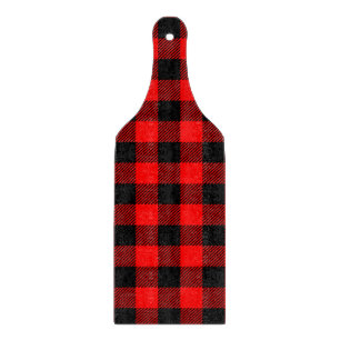 Buffalo Check Red and Black Lumberjack Plaid Decor Cutting Board