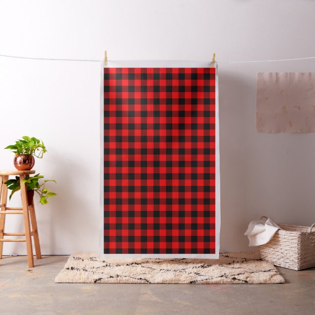 Buffalo Check Red and Black Lumberjack Plaid Decor Fabric (In Situ)