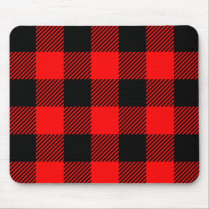 Buffalo Check Red and Black Lumberjack Plaid Decor Mouse Pad