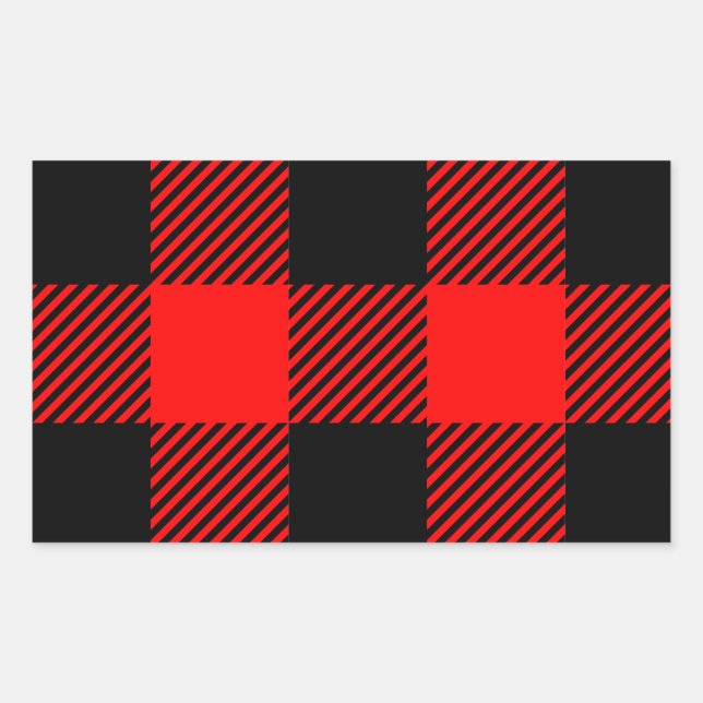 Buffalo Check Red and Black Lumberjack Plaid Decor Sticker (Front)