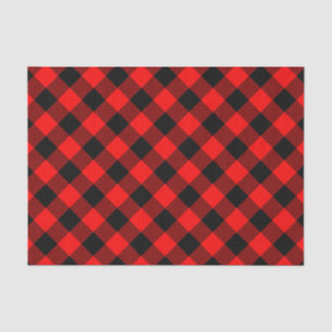 Buffalo Check Red and Black Lumberjack Plaid Decor Tissue Paper
