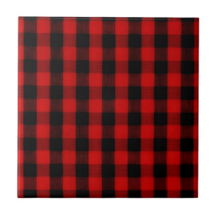 Buffalo Check Red and Black Plaid Tile
