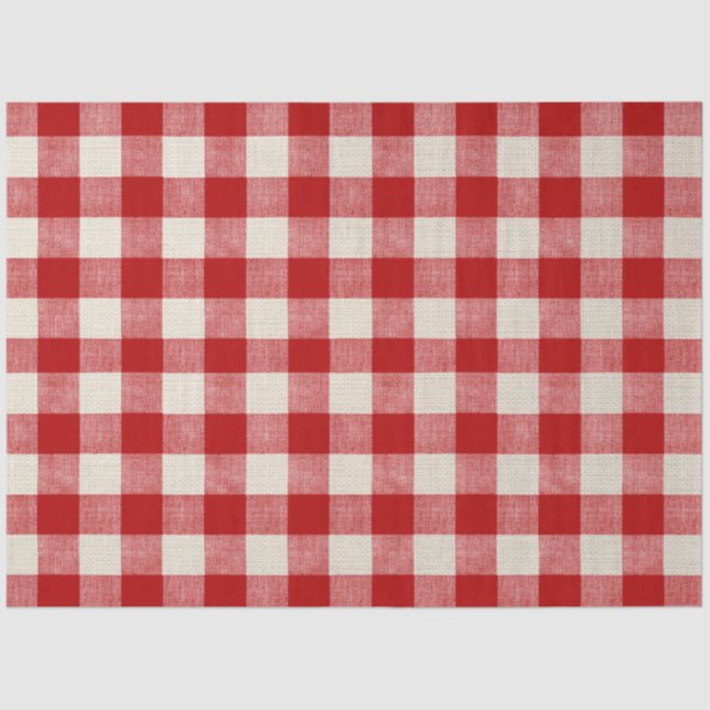 Buffalo Check Red Decoupage Paper (Front)