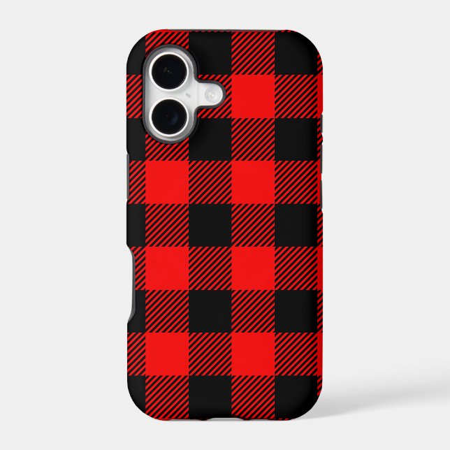 Buffalo Check Rouge et Noir Lumberjack Plaid Decor (Verso)
