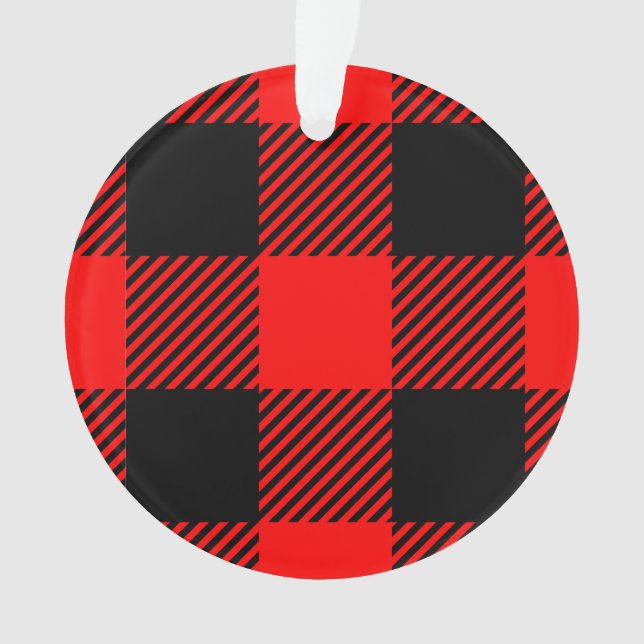 Buffalo Check Rouge et Noir Lumberjack Plaid Decor (devant)