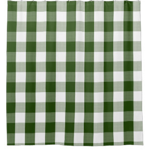 Buffalo Check Rustic Green White Douche rideau
