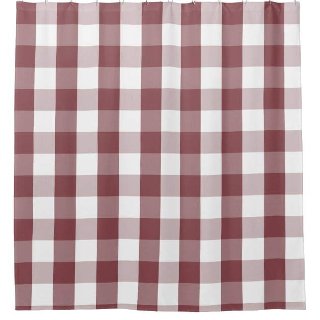 Buffalo Check Rustic Red et White Douche rideau (Devant)