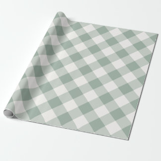 Buffalo Check Sage Green Wrapping Paper