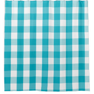 Buffalo Check Scuba Blue Douche rideau