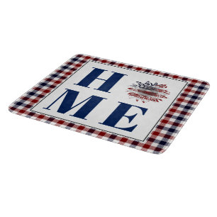 Buffalo check sunflower "Home"  Cutting Board