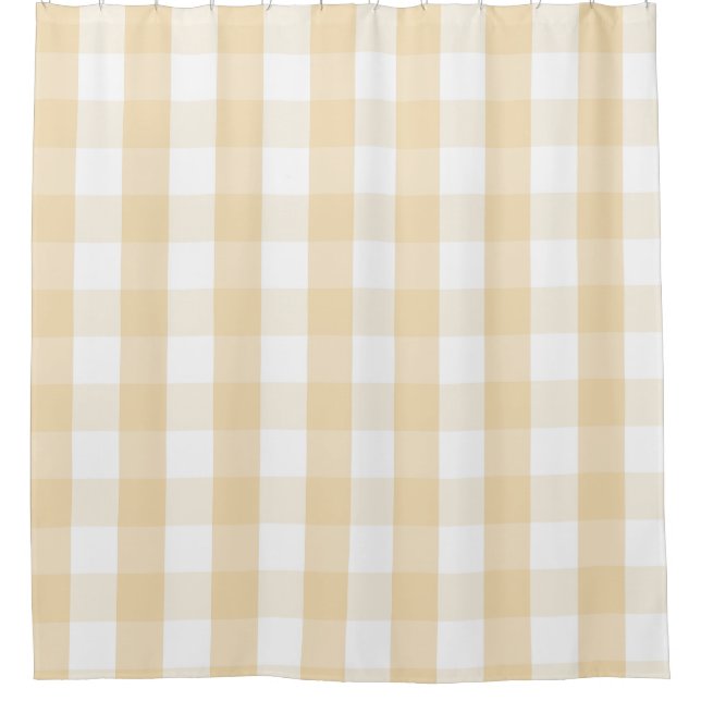 Buffalo Check Wheat Shower Curtain (Front)
