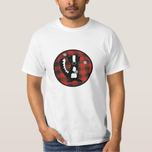 Buffalo Check Woodland Skunk Holiday T-Shirt