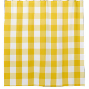 Buffalo Check Yellow Mustard Douche rideau
