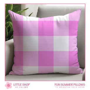 Buffalo Checks and Polka Dots Pillow in Pink