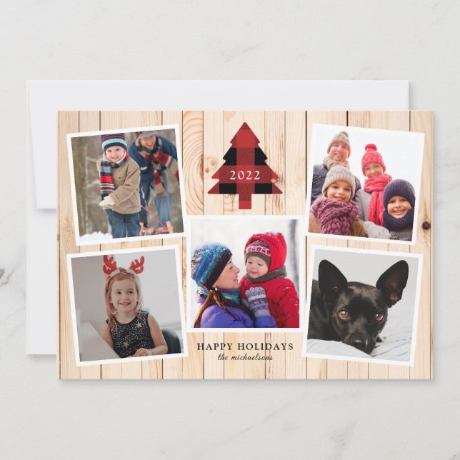 BUFFALO CHECKS CHRISTMAS TREE Photo Collage (Front)