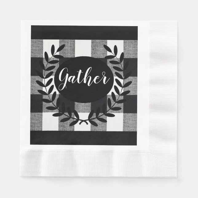 Buffalo checks Gather Napkin (Front)