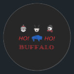 Buffalo Christmas  Classic Round Sticker<br><div class="desc">Buffalo Christmas</div>