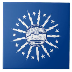 Buffalo city flag tile