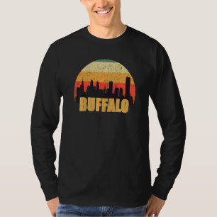 Buffalo City Skyline Silhouette Sunset I Love Buff T-Shirt