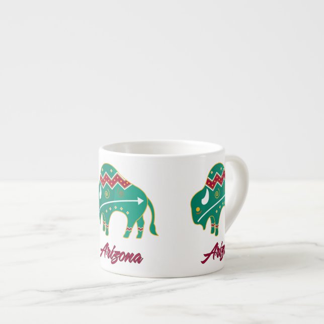 Buffalo Clan Arizona Espresso Cup (Front Right)