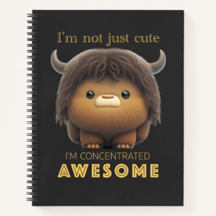 Buffalo Concentrated Awesome Cute Adorable Funny Notebook