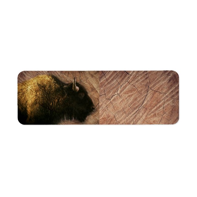 Buffalo de bison de bois (Devant)